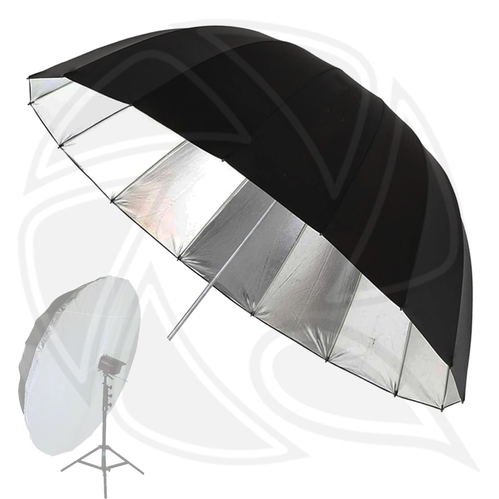 LIFE OF PHOTO AU48SH 130cm parabolic umbrella black/sliver with Diffuser 