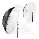 LIFE OF PHOTO AU48SH 160cm parbolic umbrella black/sliver &amp; difuser